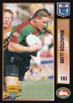 1994 Dynamic Rugby League Series 2 #101 Brett Goldspink Front